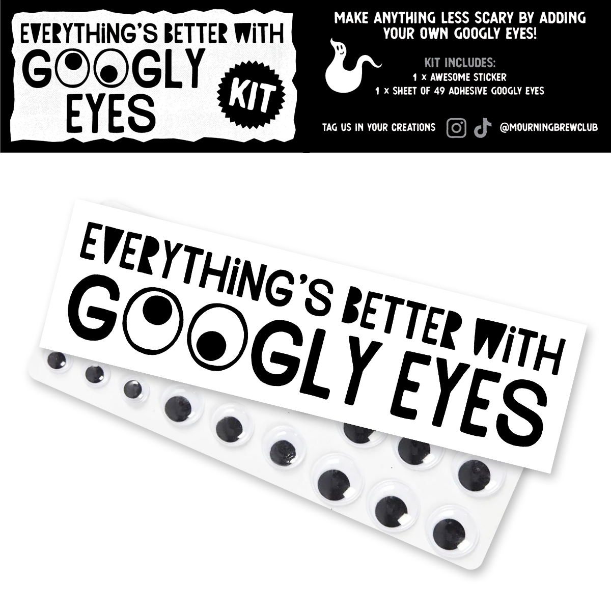 EVERYTHING'S BETTER WITH GOOGLY EYES - Sticker and Adhesive Googly Eye Pack