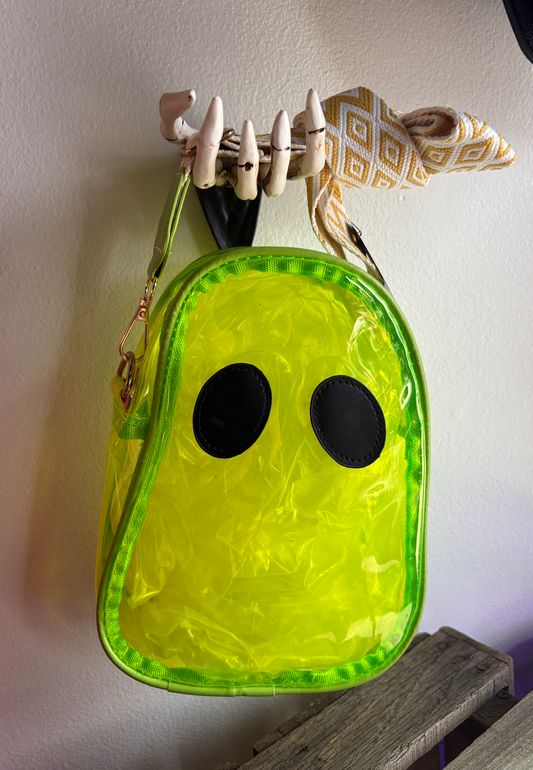 Neon transparent crossbody ghost bag