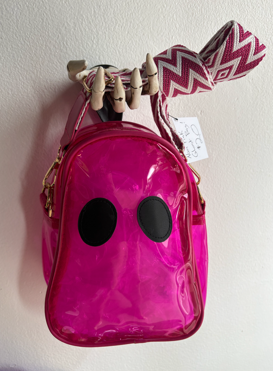 Neon transparent crossbody ghost bag - Hot Pink