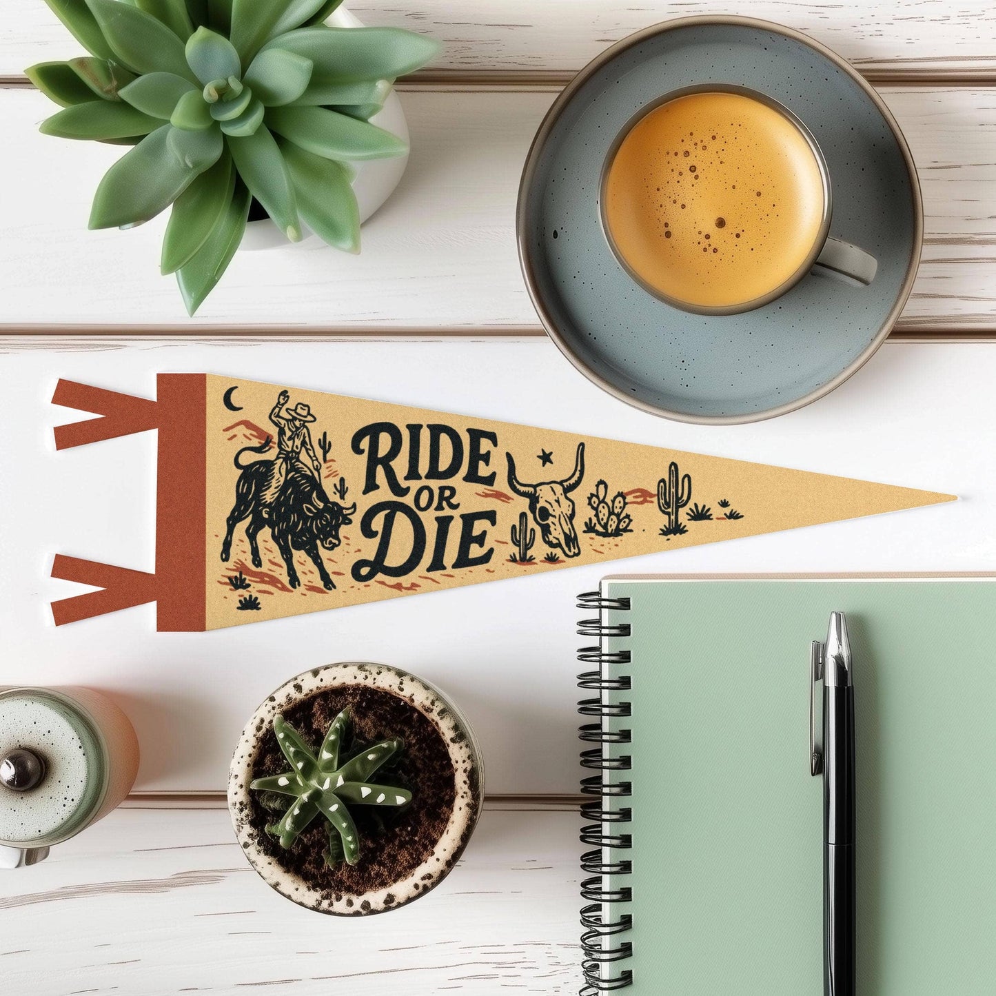 Ride or Die Felt Pennant