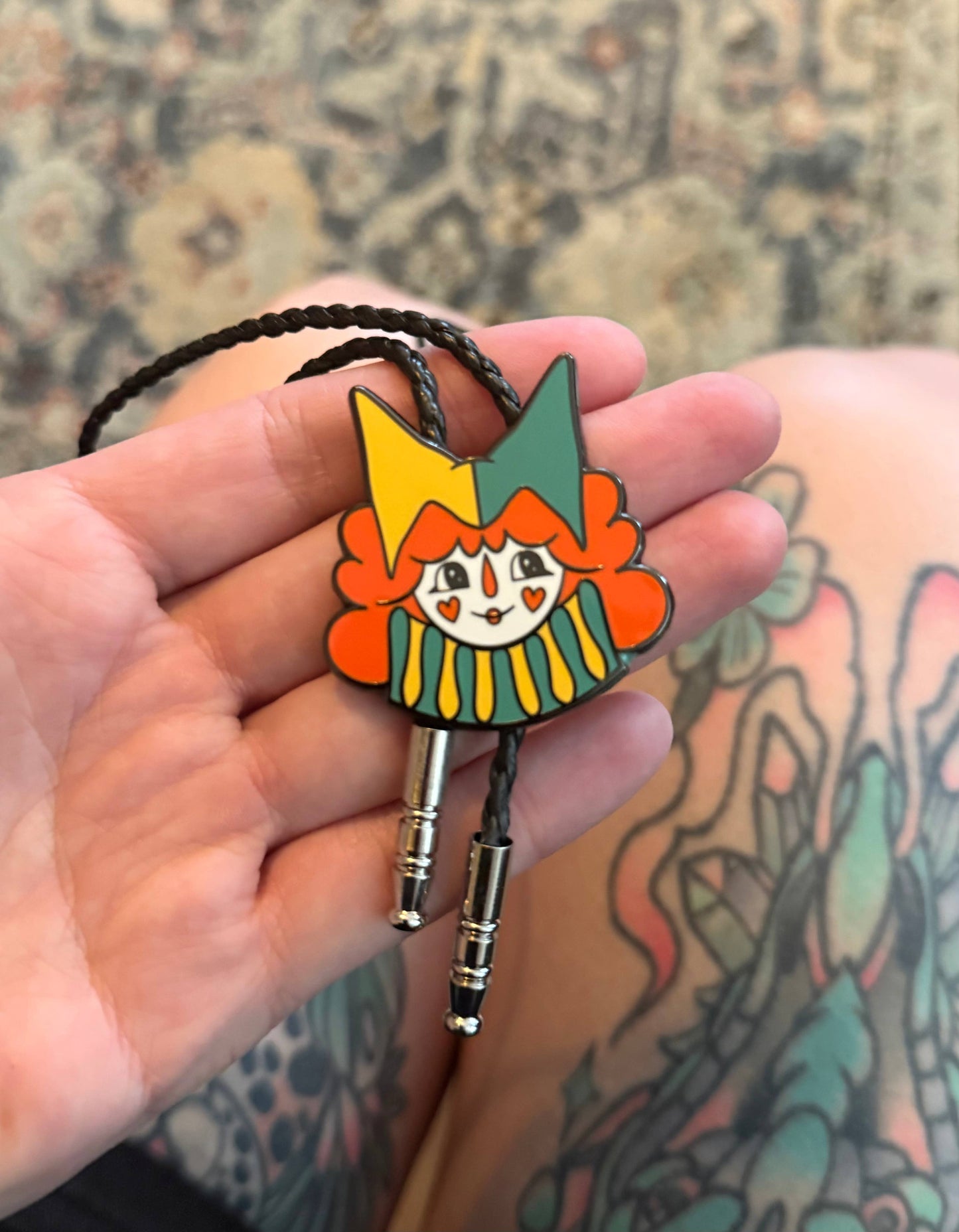 Clown Bolo Tie - Green hair