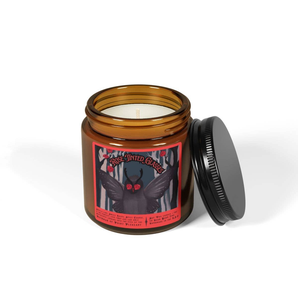 Rose Tinted Glasses Mothman Love Valentine’s Day Soy Candle
