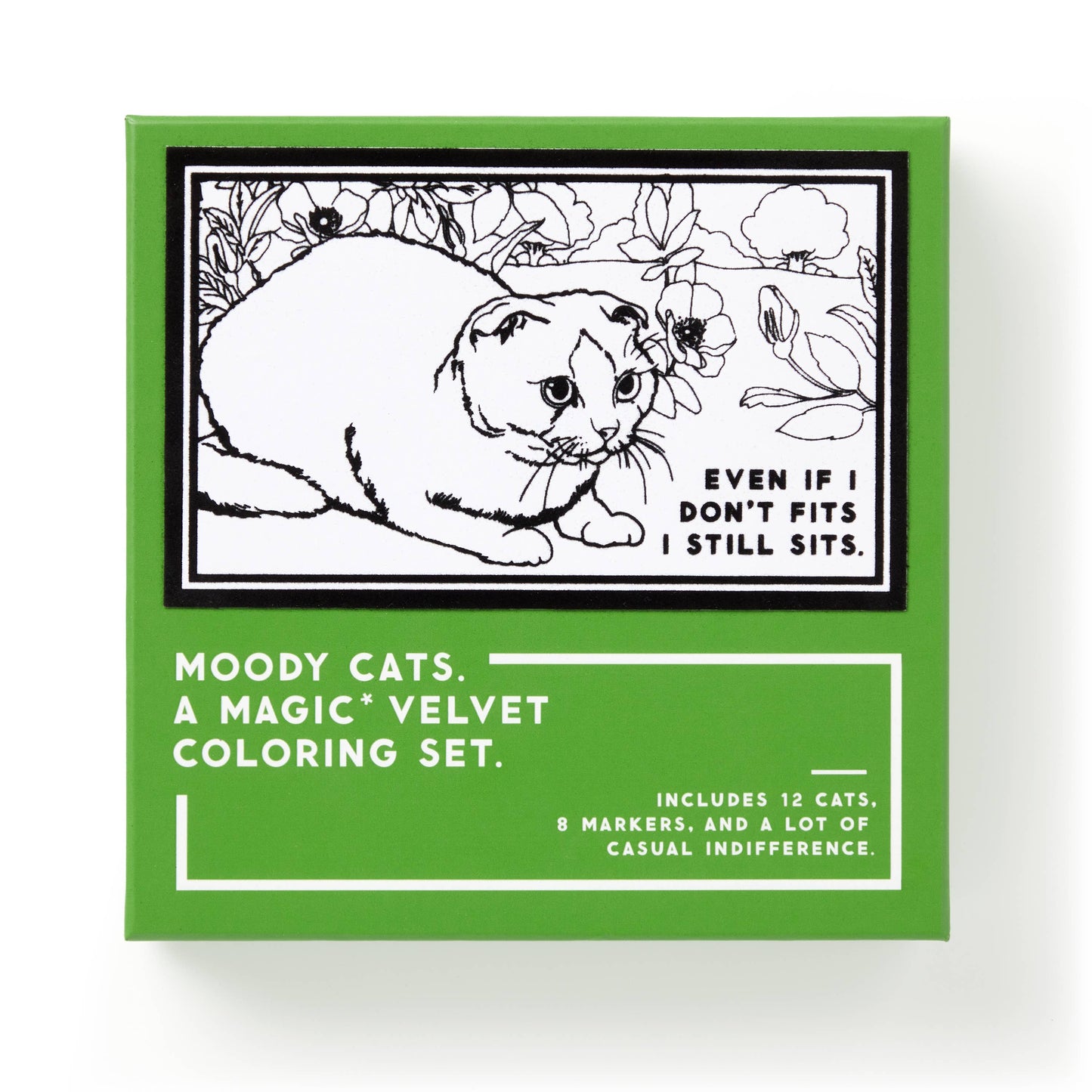 Brass Monkey Moody Cats Magic Velvet Coloring Set