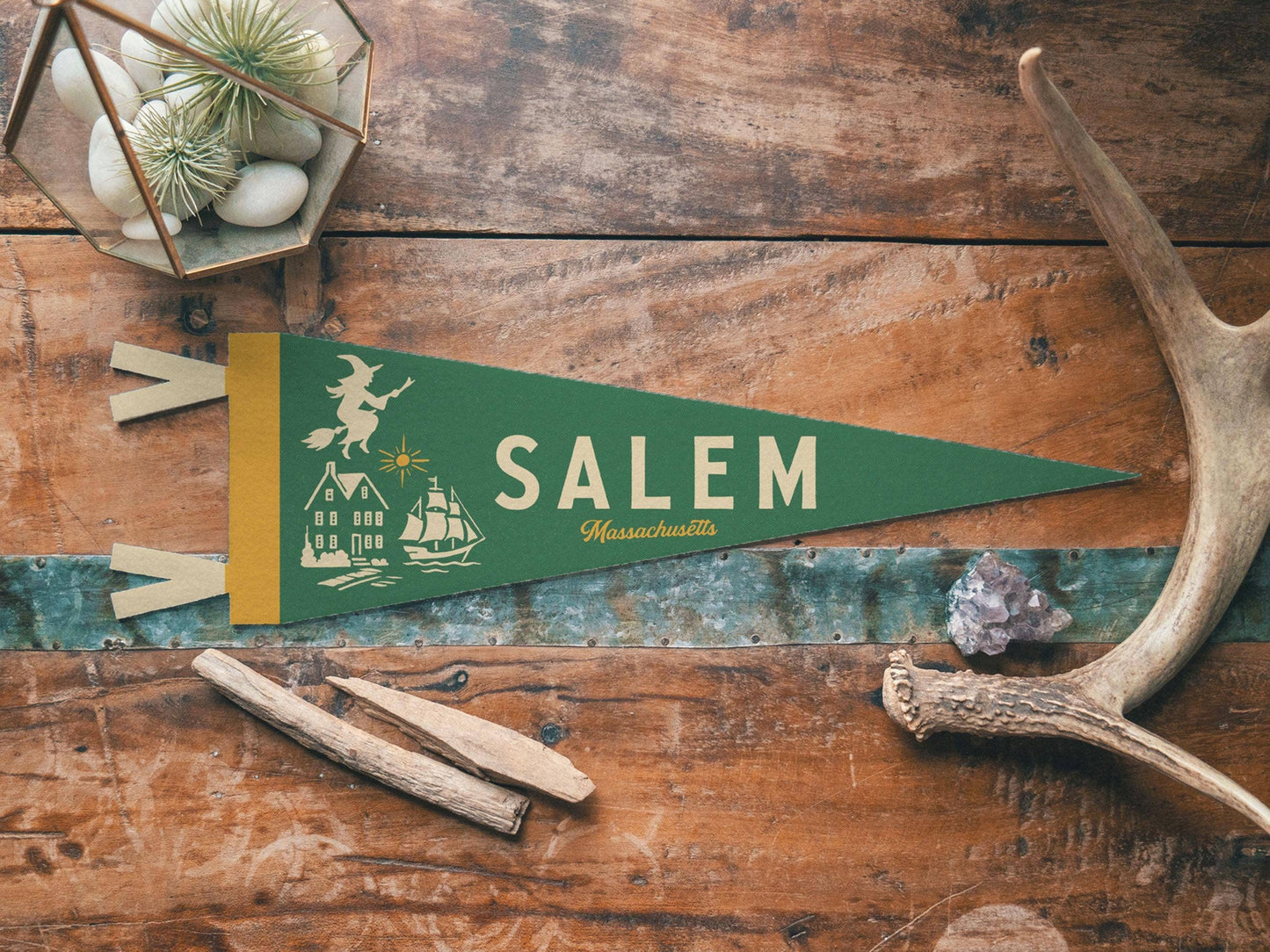 Salem Massachusetts Felt Pennant