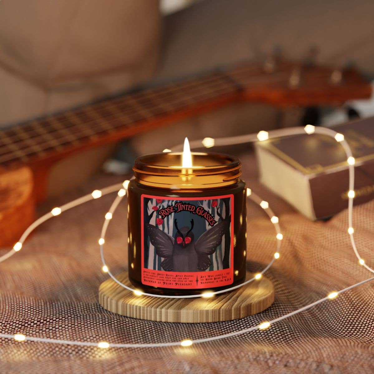 Rose Tinted Glasses Mothman Love Valentine’s Day Soy Candle