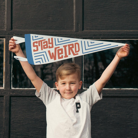 Stay Weird Felt Pennant