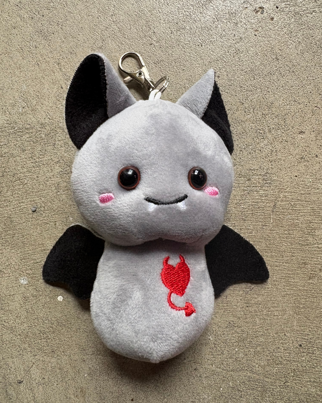 Baby bat plush keychain