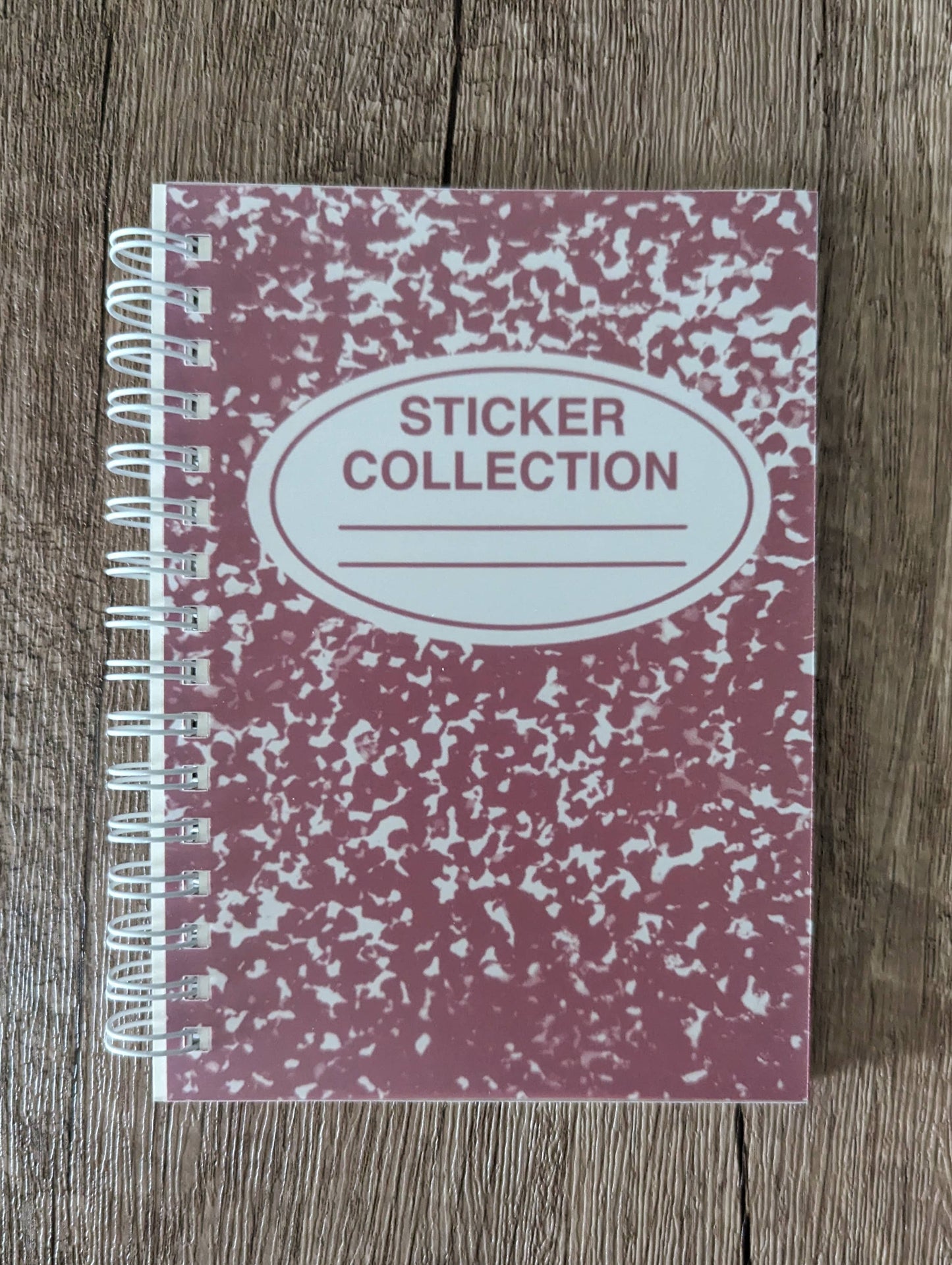 Red Composition Notebook - Reusable Sticker Book - 50 Pages