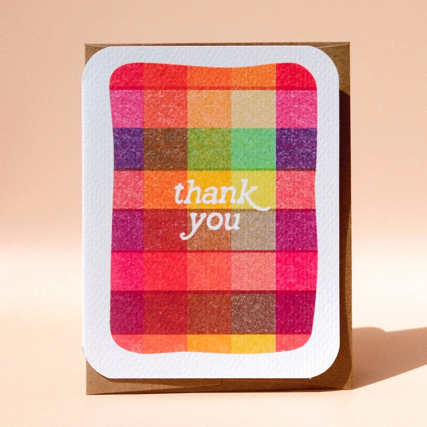 Plaid Thank You Card: A2