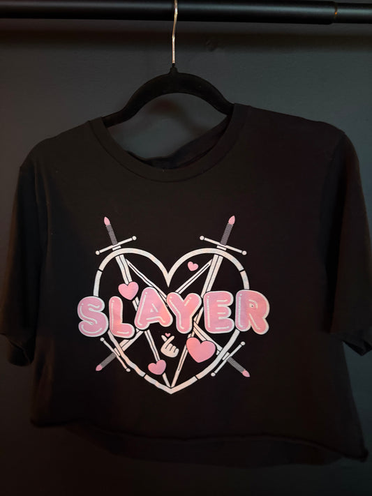 SLAYER custom cropped shirt