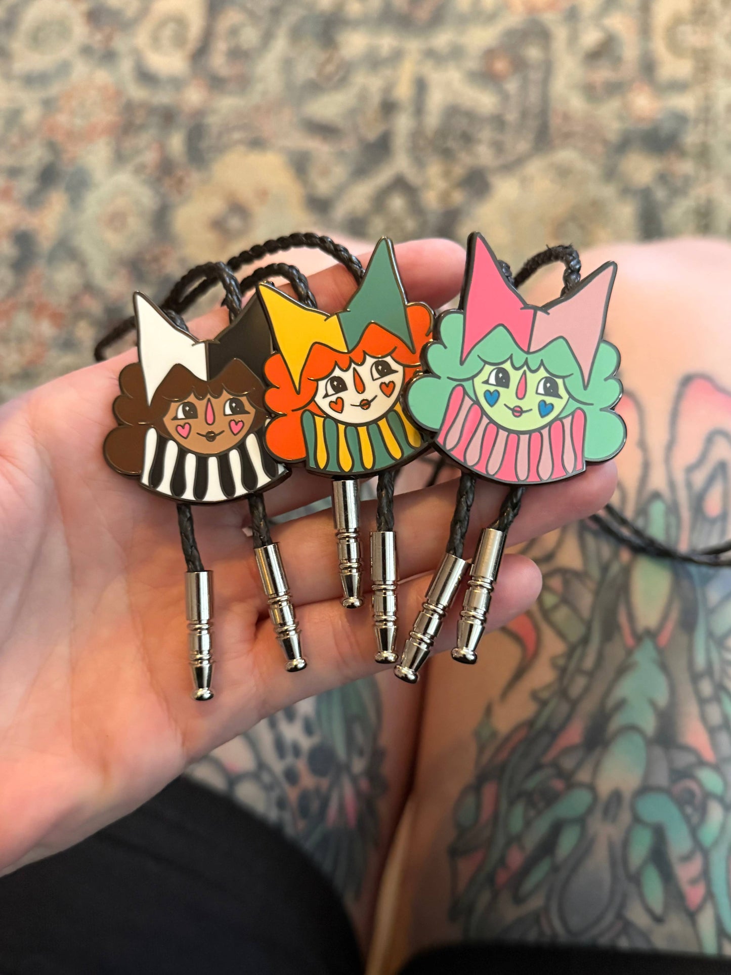 Clown Bolo Tie - Green hair