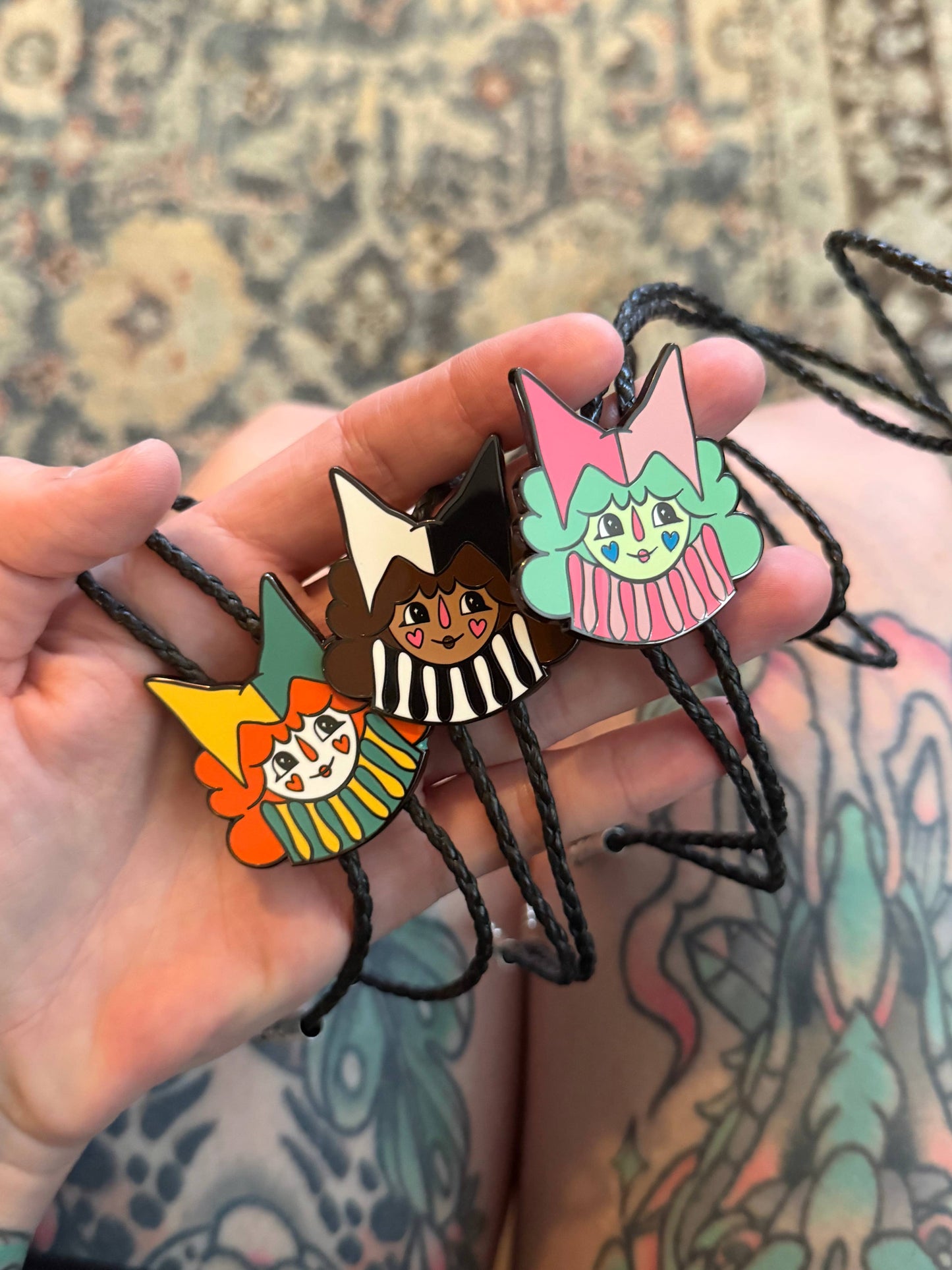 Clown Bolo Tie - Green hair